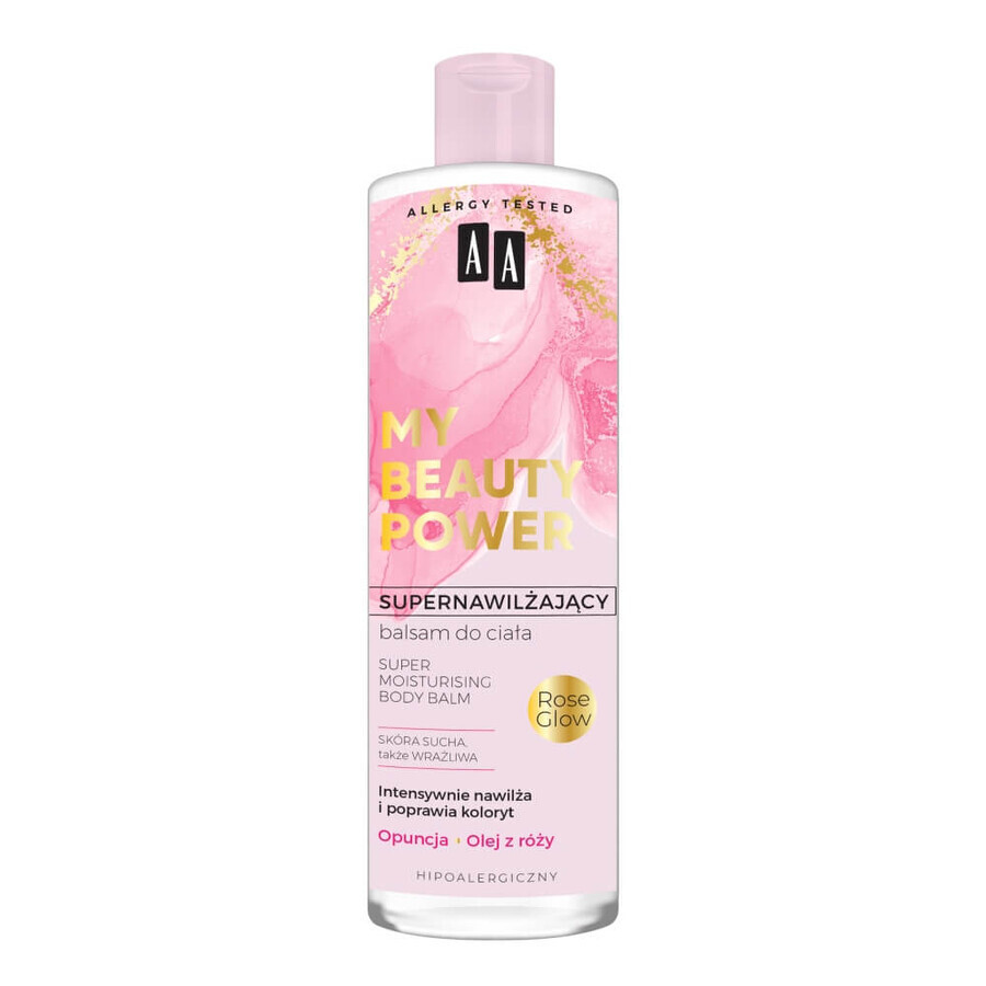 AA My Beauty Power Moisturizing Body Lotion Opuntia + Rose Glow, 400ml