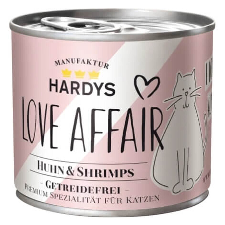 Love Affair, pollo y gambas, Comida húmeda para gatos, 200 g