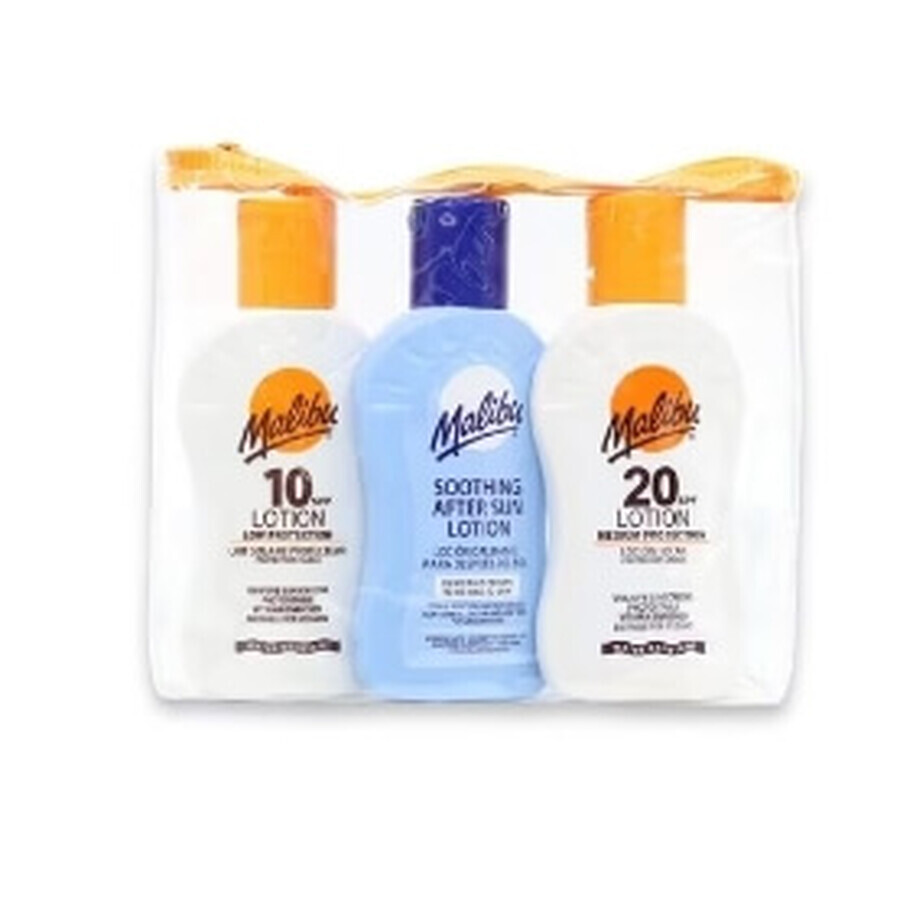 Set de loción solar Malibu Travel Pack, 3 x 100 ml