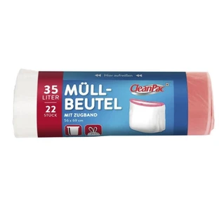 CleanPac, Müllsäcke mit Kordelzug 35l, 22 Stück