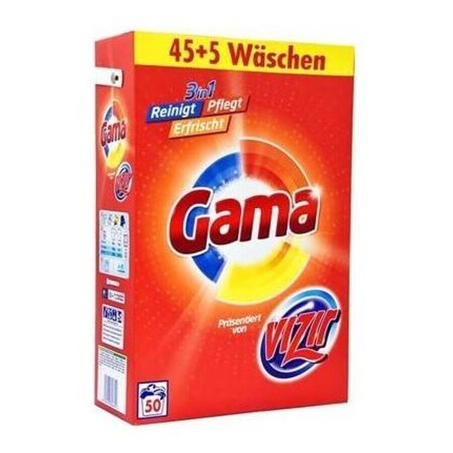 Gama, detergente en polvo, 50, 3 kg