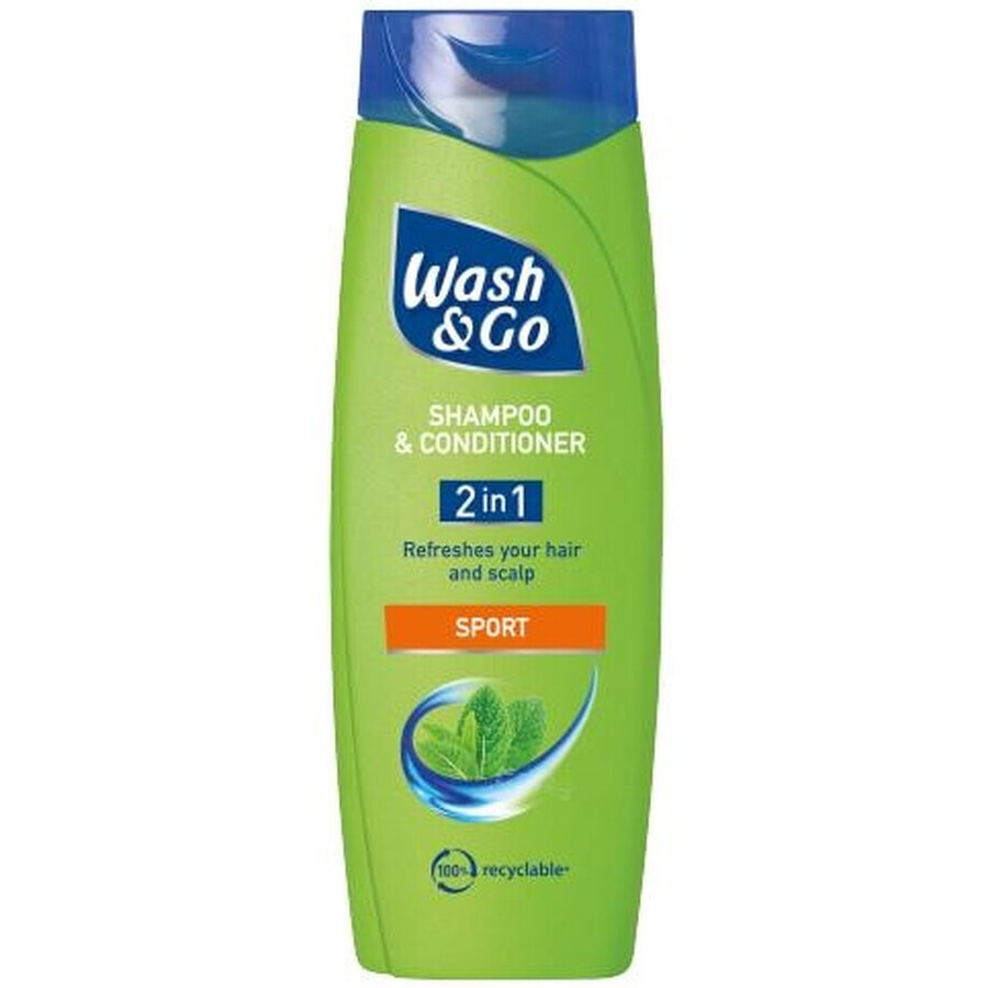 Wash amp; Go Sport Wax Shampoo 2 in 1, 200 ml