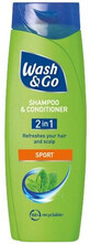 Wash amp; Go Sport Wax Shampoo 2 in 1, 200 ml