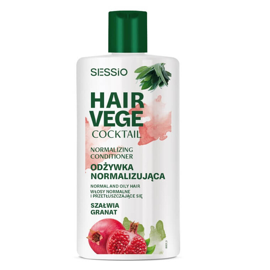 Normalisierende Haarspülung Sessio Hair Vege Hair Conditioner Salbei und Granatapfel Cocktail, 300g