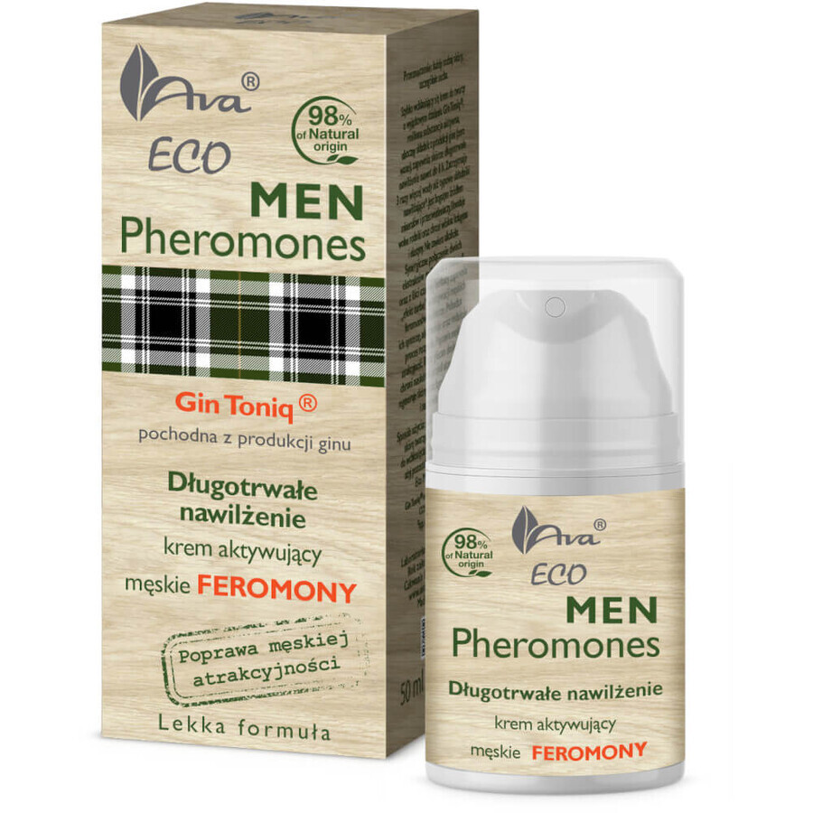 Ava Laboratorium Eco Men Pheromones Cremă de față hidratantă de lungă durată, 50 ml