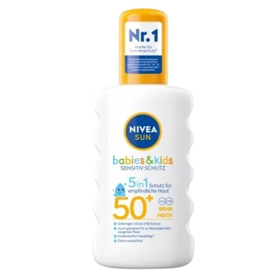 Nivea Sun Kids Spray Protector Solar FPS 50+, 200 ml