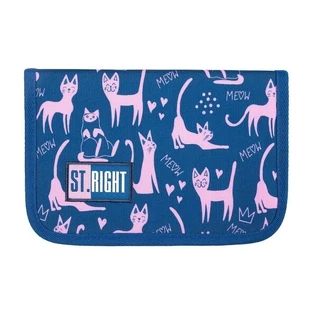 Astuccio per matite con due lembi senza accessori blu navy Cats