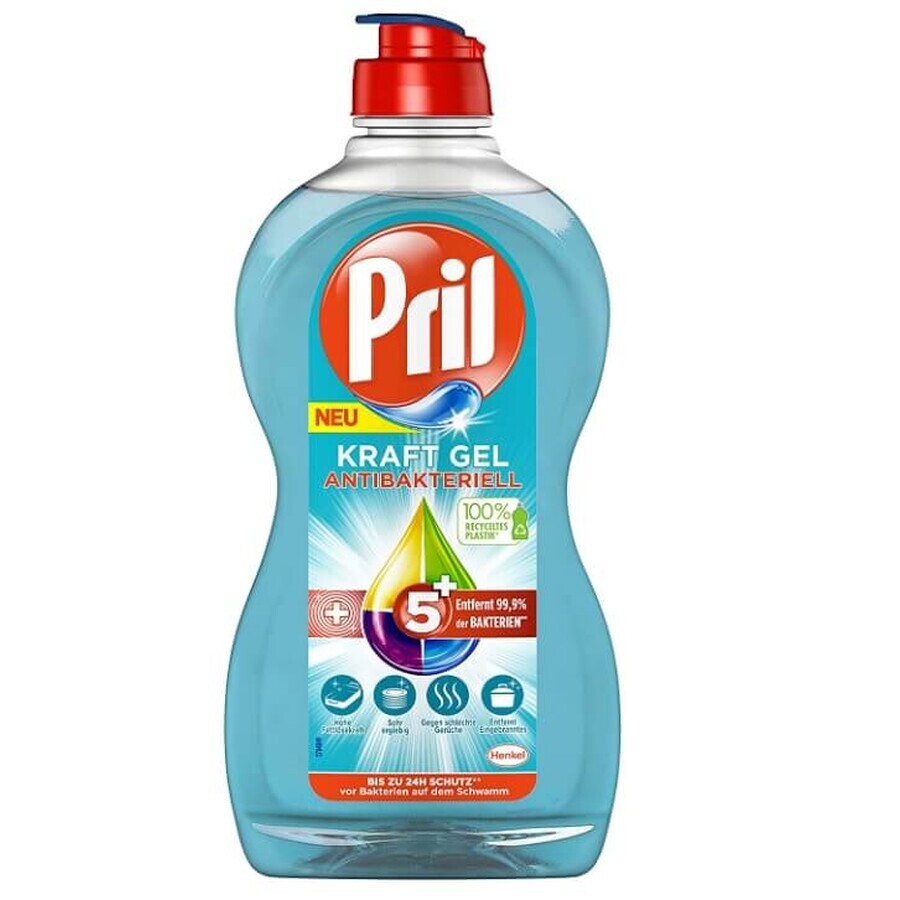 Pril, Kraft Gel Antibacteriell, Lichid de spălat vase, 450ml