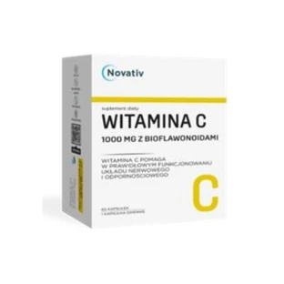 Novativ Vitamine C 1000 mg avec bioflavonoïdes, 60 gélules