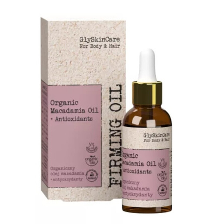 Cumpără GlySkinCare pentru corp și păr Organic Macadamia Oil + Antioxidanți, 30 ml GlySkinCare pentru corp și păr Organic Macadamia Oil + Antioxidanți, 30 ml