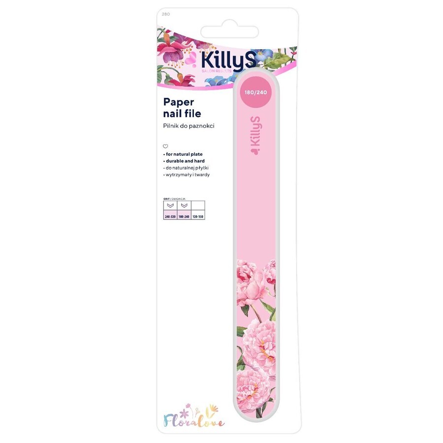 Shop KillyS Floralove rose rose gerade Feile 180/240 KillyS Floralove rose rose gerade Feile 180/240