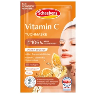 Schaebens, Vitamin C, Maska do twarzy z ekstraktem z pomarańczy, 1 sztuka