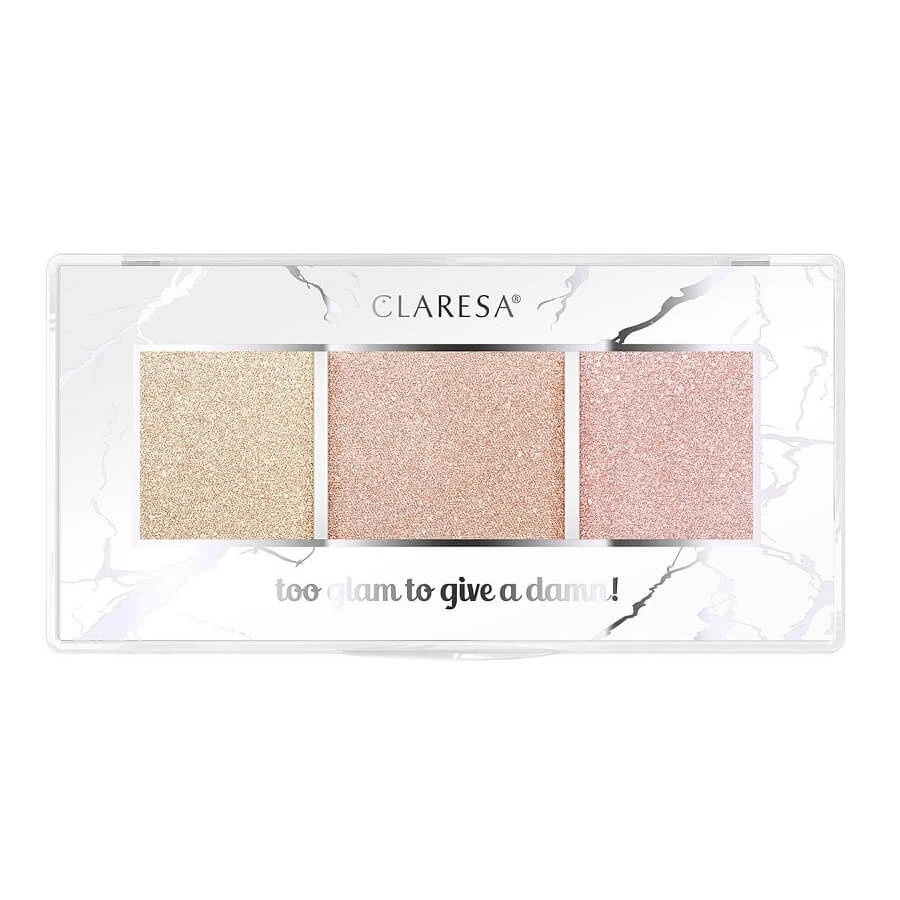 Claresa Too Glam To Give A Damn Highlighter Palette 12 Golden Glow, 12.5g