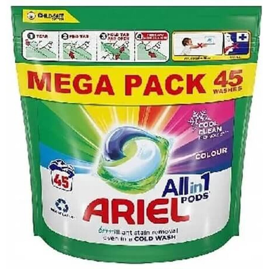 Buy Ariel All in 1 Pods Color Wash Pods, 45 pieces Ariel All in 1 Pods Color Wash Pods, 45 pieces