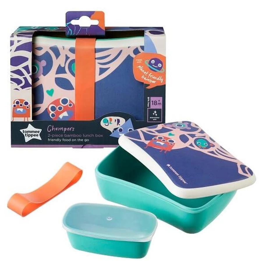 Tommee Tippee, Chompers, boîte à nourriture en bambou en 2 parties, 1 pc.