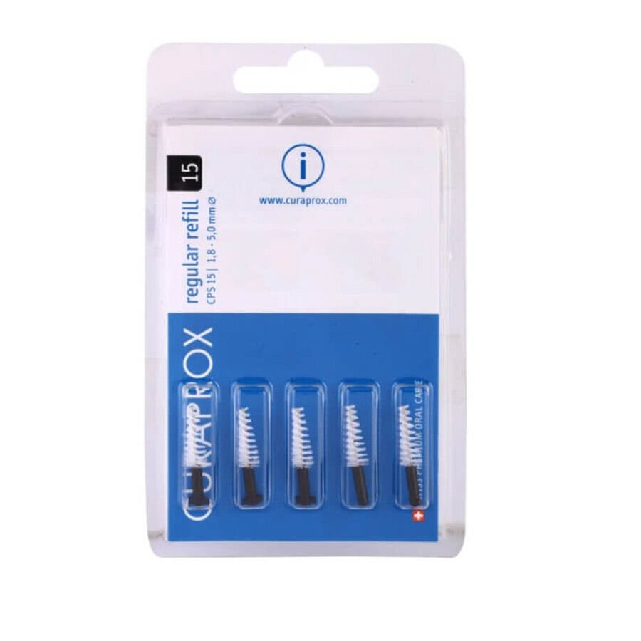 Buy Curaprox CPS 15 Regular Spare Toothbrushes 5 pcs. Curaprox CPS 15 Regular Spare Toothbrushes 5 pcs.