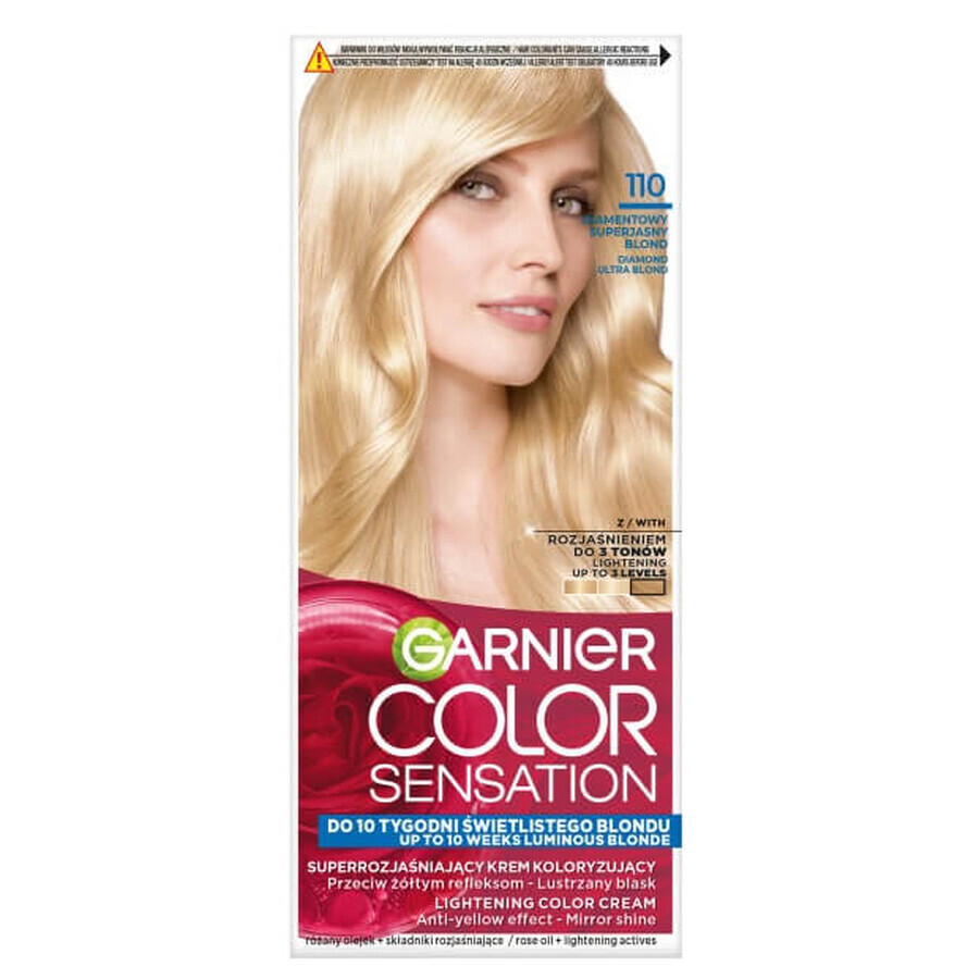 Garnier Color Sensation Hair Color Cream 110 Diamond Super Bright Bright Blonde
