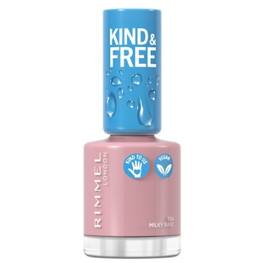 Rimmel Kind amp; Free veganer Nagellack 154 Milky Bare, 8ml