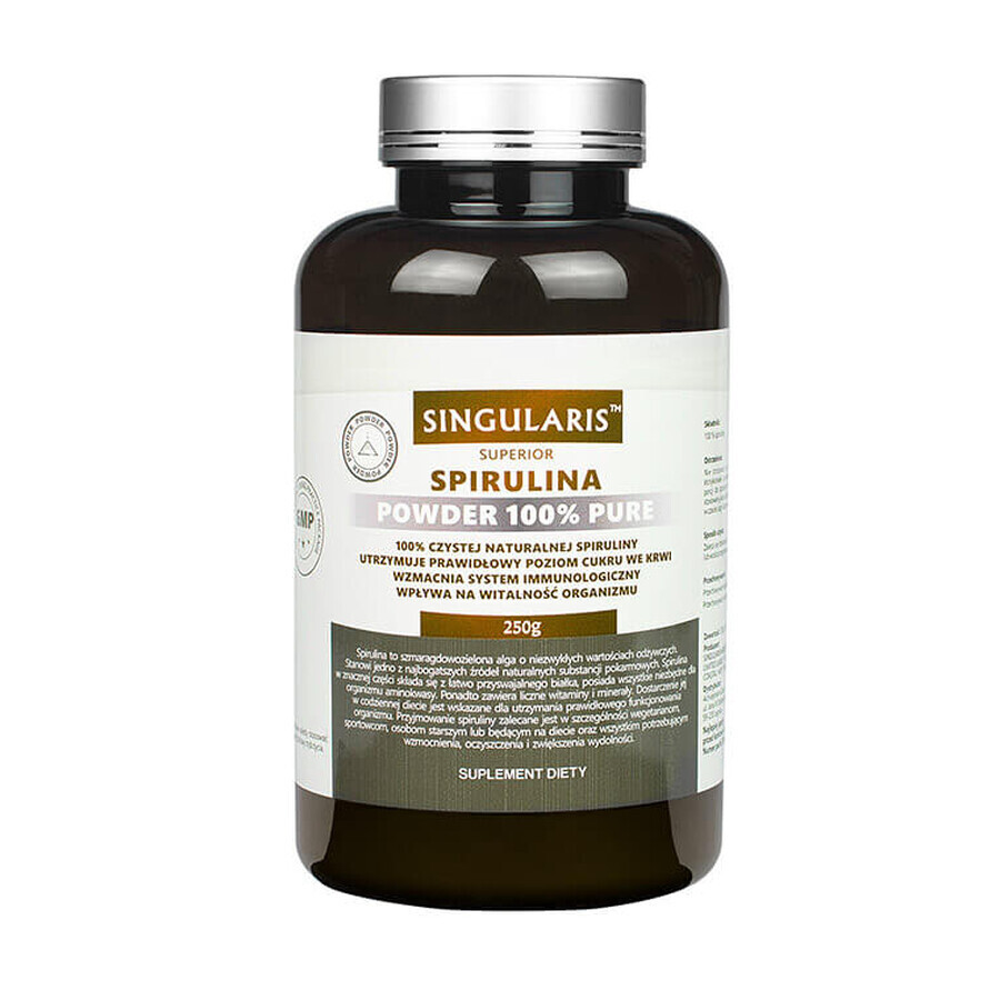 Singularis Superior Spirulina pulbere 100% pură 250g