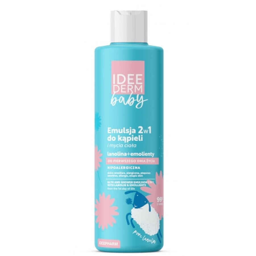 Buy Idea Derm Baby Emulsion 2 in 1 bath and body wash from day one, 400 ml Idea Derm Baby Emulsion 2 in 1 bath and body wash from day one, 400 ml