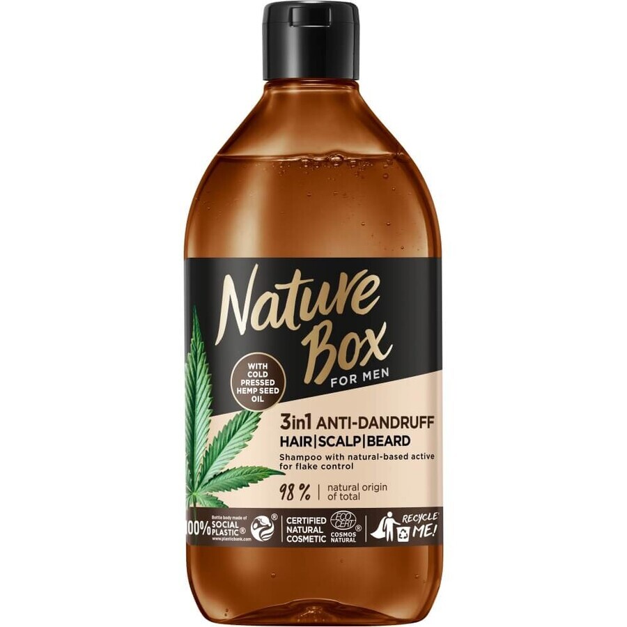 Nature Box For Men Hemp Oil 3in1 Anti-dandruff shampoo, 385ml