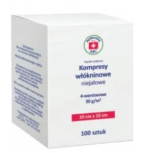 ABC Eerste Hulp Kit, non-woven vlieskompressen, 4 lagen 30g 10cm x 10cm, 100 stuks - Gaat lang mee!