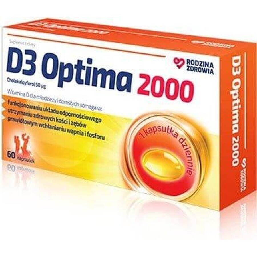 Family Health D3 Optima 2000 60 cápsulas