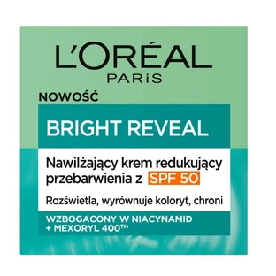 L'Oreal Paris Bright Reveal Verfärbungen reduzierende Feuchtigkeitscreme mit SPF50, 50ml