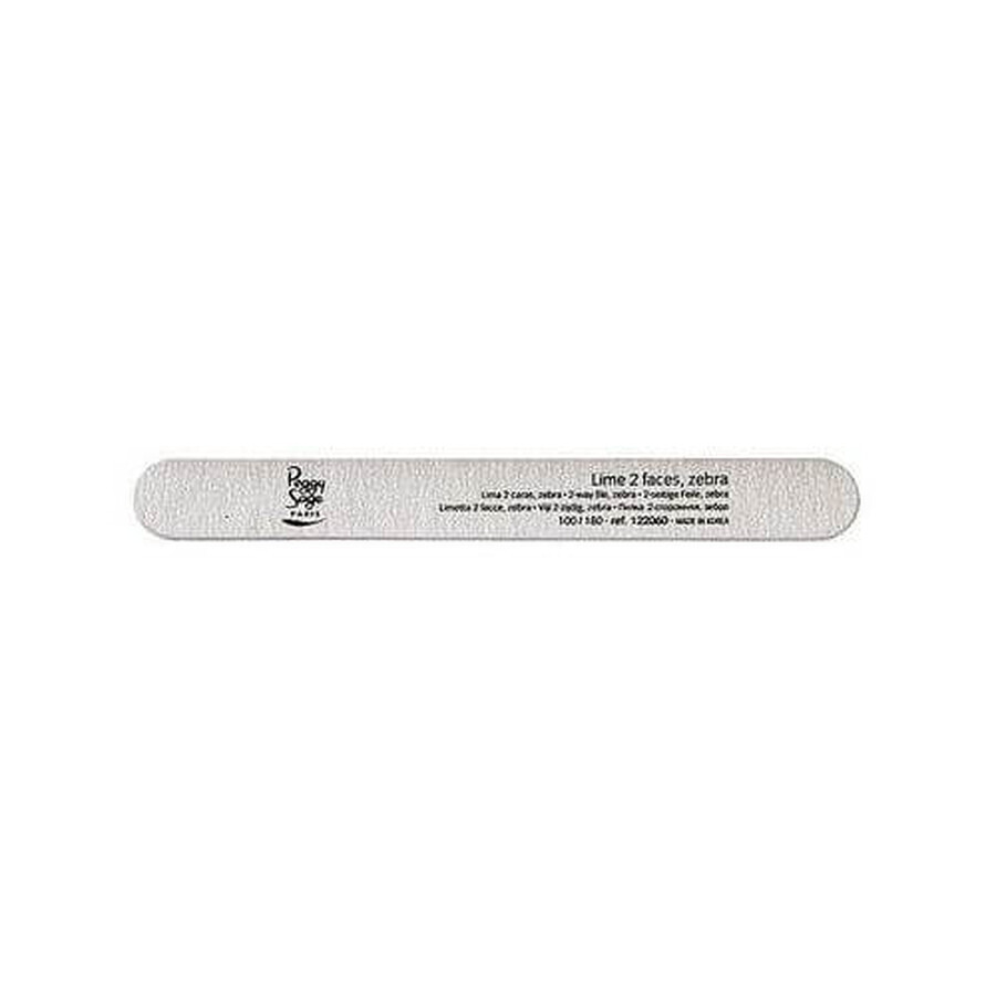Acquista Peggy Sage Lima per unghie dritta bifacciale 80/80 zebra, 1 pz. Peggy Sage Lima per unghie dritta bifacciale 80/80 zebra, 1 pz.