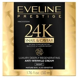 Eveline Cosmetics Prestige Crema de Noche Antiarrugas Caracol 24k y Caviar, 50ml