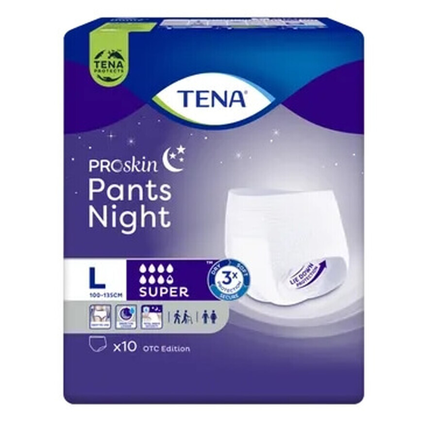 Tena Pants ProSkin Pants Super Night L, 10 Stück - Langfristig!