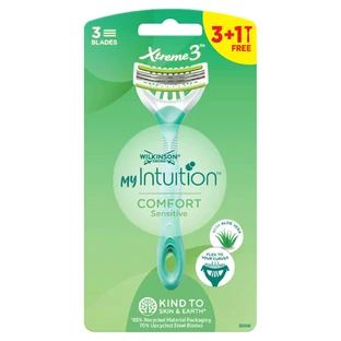 Wilkinson My Intuition Xtreme3 Comfort Sensitive Maquinillas de afeitar femeninas desechables Comfort Sensitive, 4 unidades