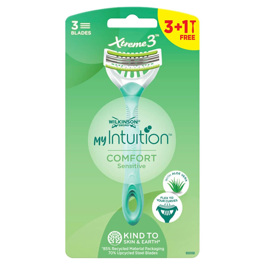 Wilkinson My Intuition Xtreme3 Comfort Sensitive Einwegrasierer für Frauen Comfort Sensitive Einwegrasierer für Frauen, 4 Stück