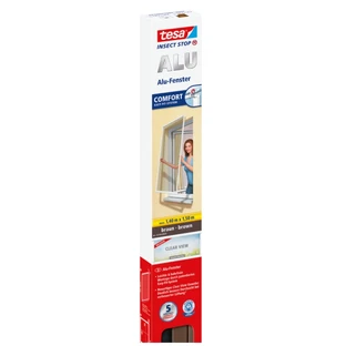 Tesa, Rama de fereastră paravan din aluminiu, 1,5m x 1,4m, Fag , 1 buc