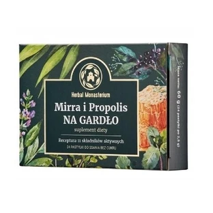 Mirre en propolis voor de keel suikervrij, 24 tabletten
