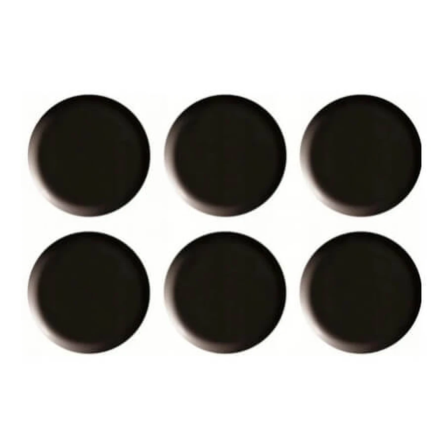 Aimants pour tableau blanc 20mm, noir, 6 pièces