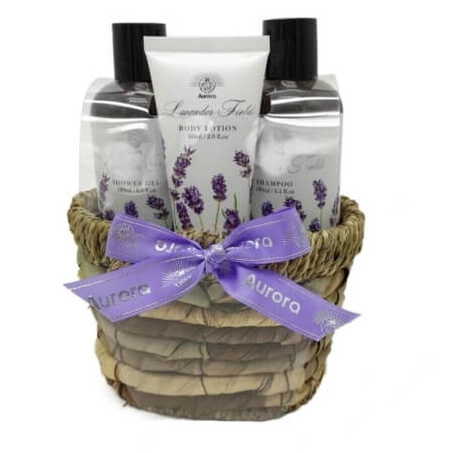Aurora Geschenkset Lavender el 180 ml + Shampoo 180 ml + Lotion 60 ml