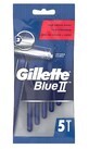 Gillette, Blue II, Wegwerpscheermesjes, 5 stuks