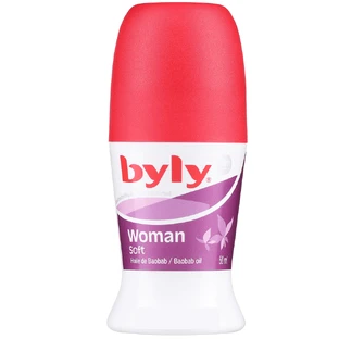 Deo Roll-on mit Baobab-Öl, 48h Schutz Woman Soft, 50 ml, Byly