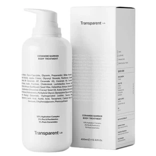 Hydraterende lichaamscrème met ceramiden, 400 ml, Transparant Lab