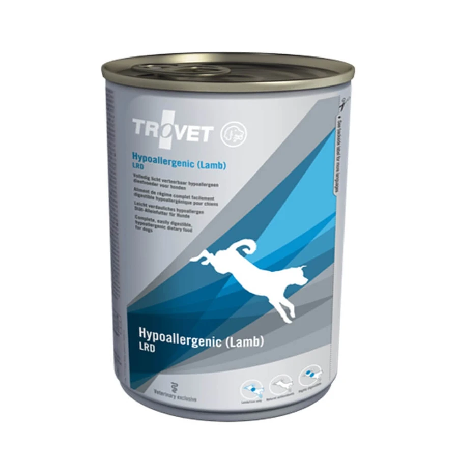 Wet food with lamb for dogs Hypoallergenic Tro.Dog, 400 g, Trovet