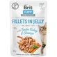 Wet cat food with turkey and shrimps Brit Care Fillets in Jelly, 85 g, Brit