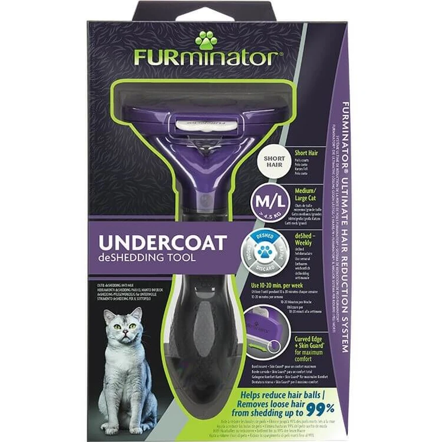 Profi-Trimmer für Katzen (> 4,5 kg) mit kurzem Fell, 1 Stück, Furminator