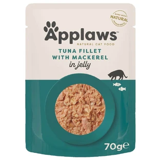 Natvoer voor katten met tonijn- en makreelfilets, 70 g, Applaws