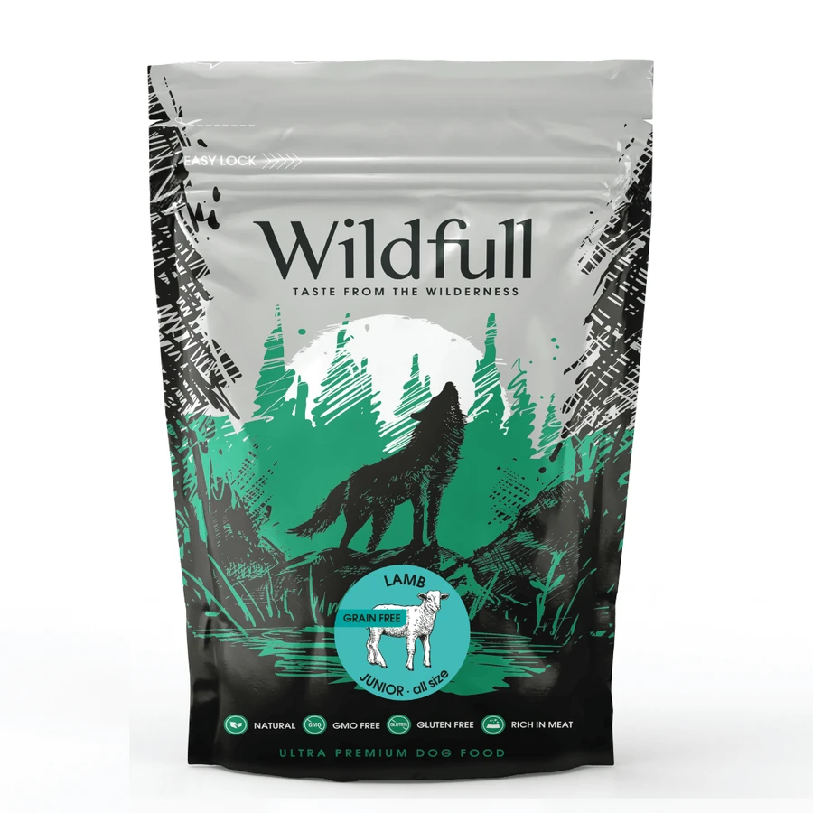 Alimento seco de cordero para perros medianos Junior Medium-Maxi Junior Medium-Maxi, 700 g, Wildfull