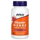 Vitamine D-3 1000UI Si K2 MK4 45 mcg, 120 gélules végétales, Now Foods