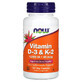 Vitamin D-3 1000UI Si K2 MK4 45 mcg, 120 vegetarian capsules, Now Foods