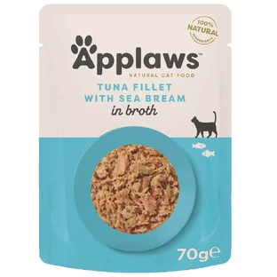 Comida húmeda para gatos con filete de atún y dorada, 70 g, Applaws