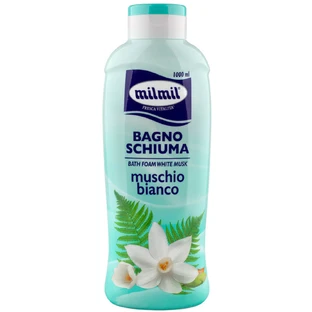 Bath foam with white musk, 1000 ml, Milmil