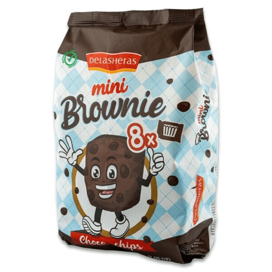 Cumpără Mini Brownie cu chipsuri de ciocolata, 8 bucati, Delasheras Mini Brownie cu chipsuri de ciocolata, 8 bucati, Delasheras